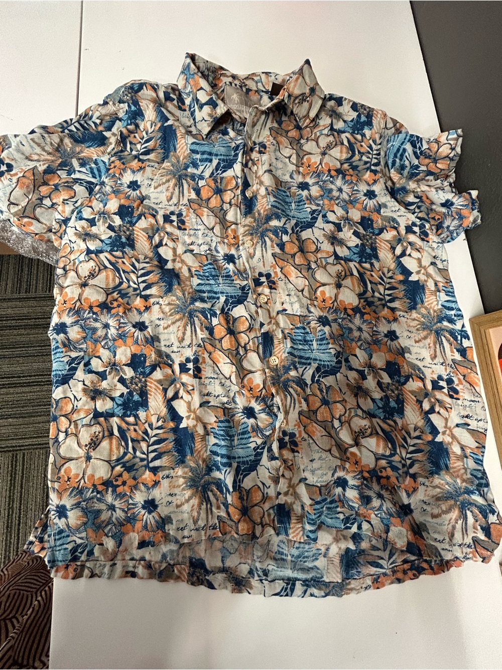 Margaritaville Men’s Xl Hawaiian Camp Silk/linen shirt